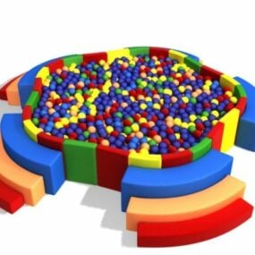 Modello 3d della piscina di palline per bambini
