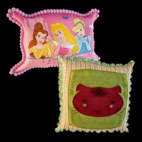 Kid Cartoon Pillows 3d model