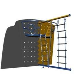 Modelo 3D de parede de escalada para quarto de criança