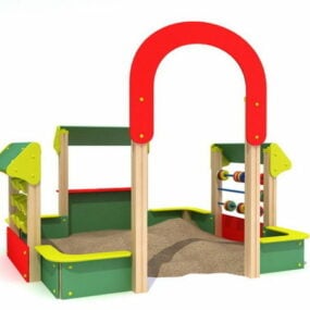 Kids Outdoor Sand Pit Playground 3d model