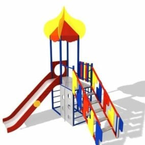 Kids Playground Slide Playset 3d-modell