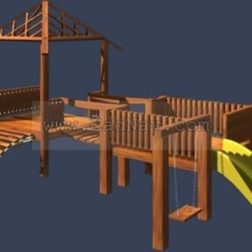 儿童秋千，滑梯，运动器材3d模型