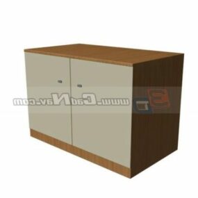 Children Wood Cabinet Storage 3d model