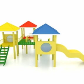 3D-Modell für Kindergartenspielgeräte im Freien