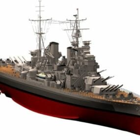 Watercraft King George Battleship 3d model