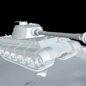 نموذج Ww2 King Tiger Tank ثلاثي الأبعاد