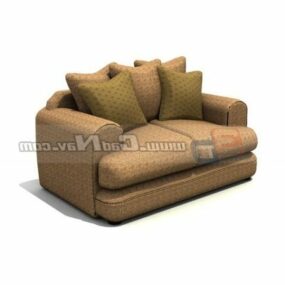 Leather Kissing Bench Sofa Furniture 3d model