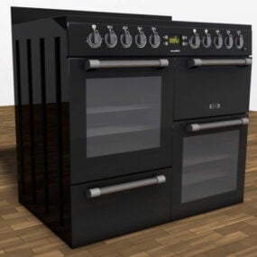 Modello 3d dell'attrezzatura della gamma di cucine