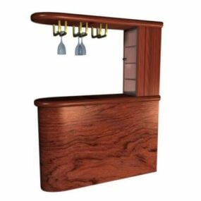 Kitchen Bar Counter Cabinet Furniture 3d model