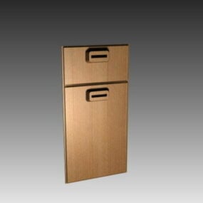 Modern Wooden Kitchen Cabinet Door 3d model