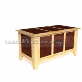 Kitchen Wooden Cabinet Sideboard 3d model