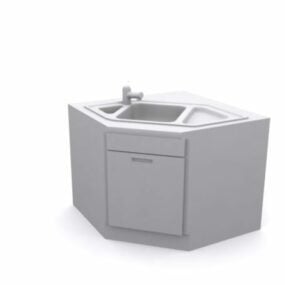 带单水槽的单厨柜3d模型