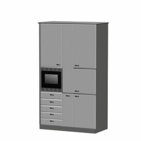 Kitchen Mdf Cabinet With Oven 3d model