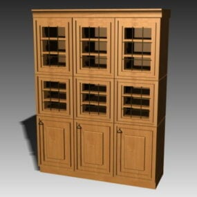 Wooden Kitchen Cupboard Storage 3d model