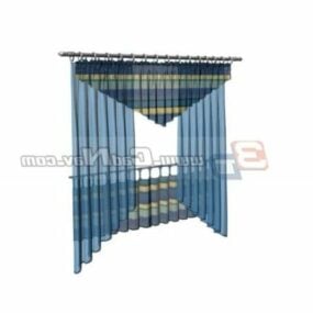 Kitchen Window Curtain And Valances 3d model