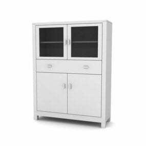 Kitchen White Furniture Cupboard 3d model