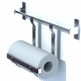 Kitchen Metal Paper Towel Holder 3d model