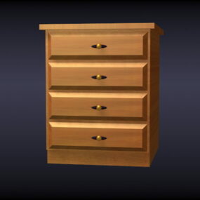 Kitchen Furniture Wooden Storage Cabinet 3d model