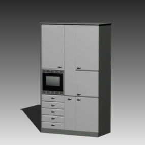 Tall Oven Cabinet Kitchen Furniture 3d model