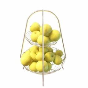Kitchen Food Tied Fruit Basket 3d model