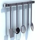 Kitchen Stainless Steel Utensils Rack