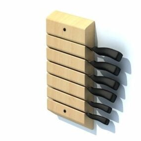 Träknivhållare för kök 3d-modell