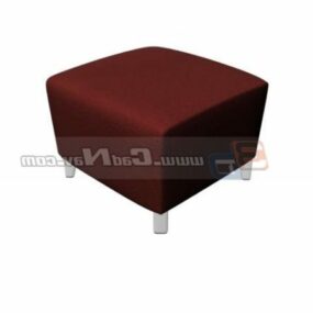 Knitted Ottoman Stool Furniture 3d model