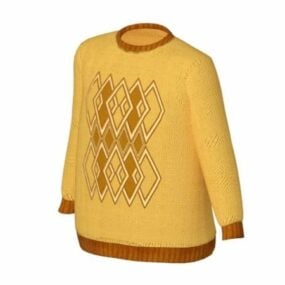 Pakaian Sweater Rajut Untuk Pria model 3d