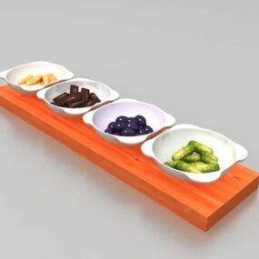 مجموعة الطعام الكوري نموذج ثلاثي الأبعاد