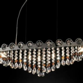 Luxury Led Crystal Design Pendant Lamp 3d model