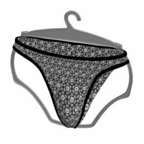 Women Lace Bikini Panties 3d model