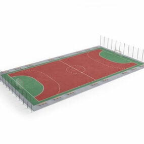 Model 3D sportowego pola do lacrosse