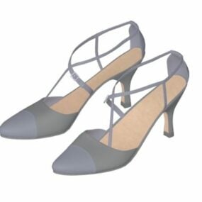 Ladies Fashion Ballroom Sandal Shoes 3d model