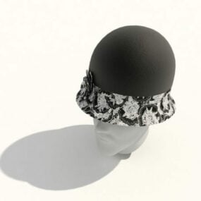 Moda damska kapelusze Fedora Model 3D