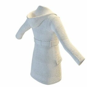 Pakaian Ladies Hooded Coat model 3d