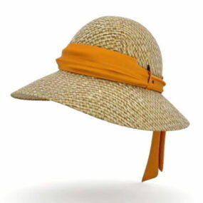 Módní dámy klobouk proti slunci 3D model