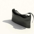 Lady Black Leather Handbag