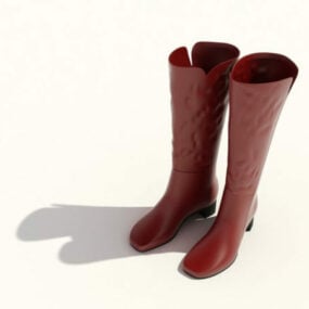 Leather Kinky Boots Lady Fashion 3d model