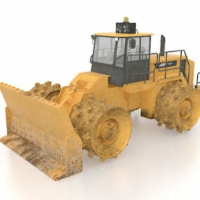 Industrial Farmer Landfill Compactor 3d-modell