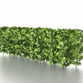 Modello 3d di arbusti da giardino con siepi paesaggistiche