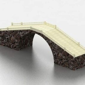 园林景观石桥3d模型