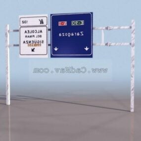 车道指示信号标志3d模型