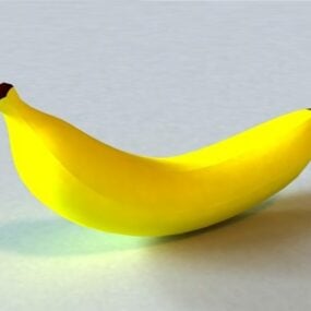 דגם תלת מימד של פירות בננה