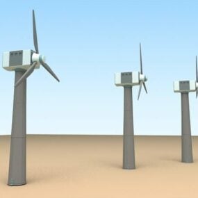 Industrieel groot windturbine 3D-model