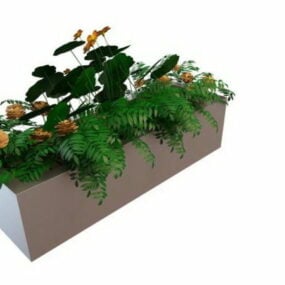 정원 화분 침실 3d 모델
