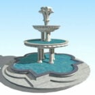 Grande fontana d'acqua da giardino