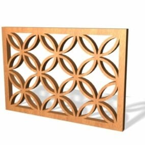Modelo 3D de design de telas de janela de treliça
