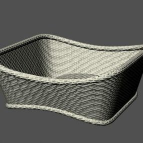 Panier à linge de cuisine modèle 3D