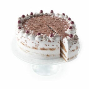 Hyvää syntymäpäivää Suklaakakku 3D-malli