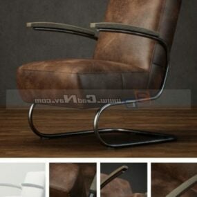 Office Leather Cantilever Chair 3d model